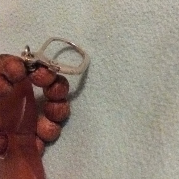 bebe Distressed Heart Earrings set in 925 Posts - Picture 10 of 10